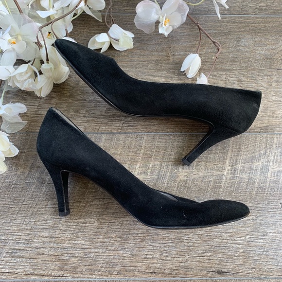 Bruno Magli Black Studded Velvet Heels - Picture 6 of 8